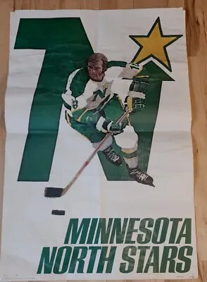 Vintage Minnesota North Stars NHL Poster From 1971 Sportsgraphics Laminated • $4