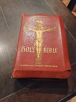 The Holy Bible The Holy Trinity Edition Of The Catholic Bible Vintage (1955) • $25.99