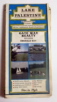 Lake Palestine Texas Map 1988 - Emerald Bay Dogwood City Chandler • $12.95