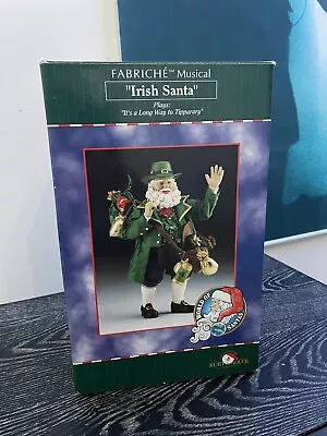 Enchanting Kurt Adler Irish Santa - Musical Vintage And 11 Inches Tall! • $25