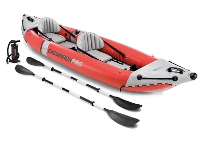 Intex Excursion Pro K2 Inflatable Kayak With Oars And Pump 2 Person 151inch X 37 • $279.99