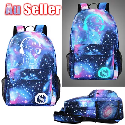 Galaxy Collection Kids School Bag Children Canvas Unisex Luminous Backpack • $25.29