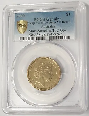 Australia 2000 . One 1 Dollar / Ten 10 Cents Error. Mule . Pcgs Au+ • $2490