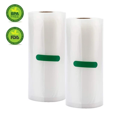 £12.95 • Buy 2 Rolls Textured Vacuum Vac Sealer Sous Vide Food Saver Storage Bags Right Pack