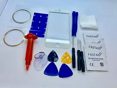  Front Glass Screen Repair Kit For IPhone 6 White With Loca Glue Wire • £8.79