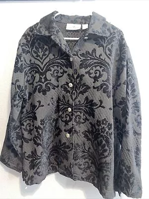 Erin London 5 Button Jacket Blazer Floral Tapestry Extra Large! QUALITY! • $13.99