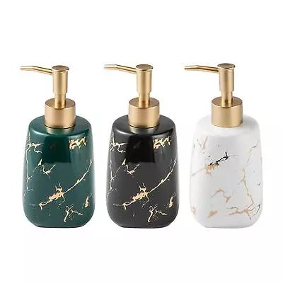 Ceramic Soap Dispenser Lotion Hand Wash Shampoo Holds 350ml Liquid Shower Gel • £16.91