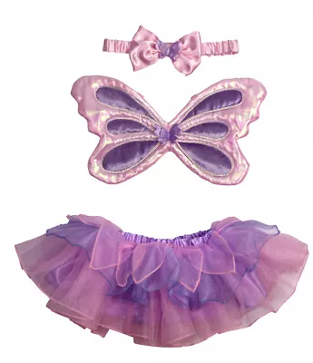 Baby Kids Child Fairy Set Costume Wings Tutu Headband 3-18 Months New Rrp £22.00 • £12.99