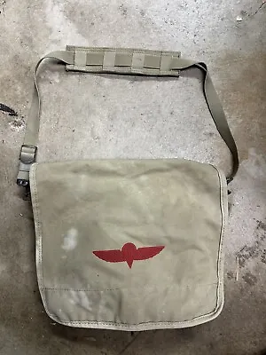 Vintage Banana Republic Israeli Paratrooper Bag Military Khaki Canvas Messenger • $32