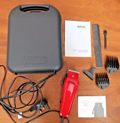 Red Wahl USA PCMC Precision Electric Grooming Pet Dog Cat Hair Clippers. 230v. 5 • £14