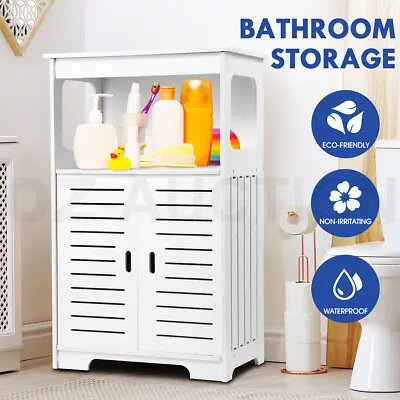 Bathroom Cabinet Toilet Storage Cupboard Stand Tallboy Laundry Holder Organiser • $79.95