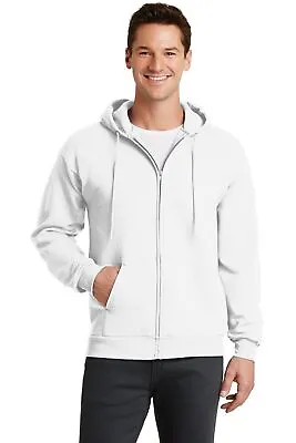 Mens Zip Up Hoodie Zippered Hooded Sweatshirt Solids Heathers Neon PC78ZH S-4XL • $28.14