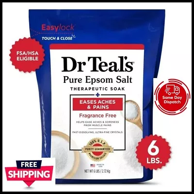 Dr Teal's Therapeutic Epsom Salt Soak Fragrance-Free 6 Lbs • $10.99