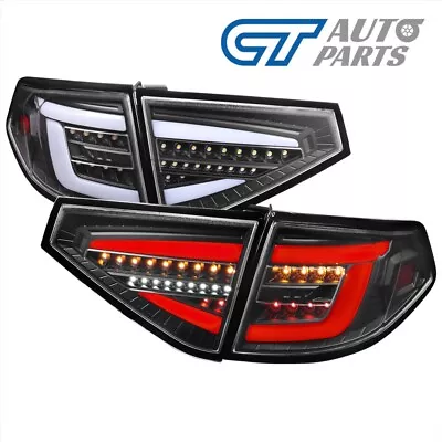 JDM Black 3D LED Tail Lights Dynamic Signal For 08-13 Subaru Impreza G3 WRX STI • $449.74