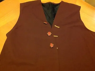 Pirate Halloween Costume Gentleman's Sleeveless Long Vest Not Museum Replicas Nw • $40