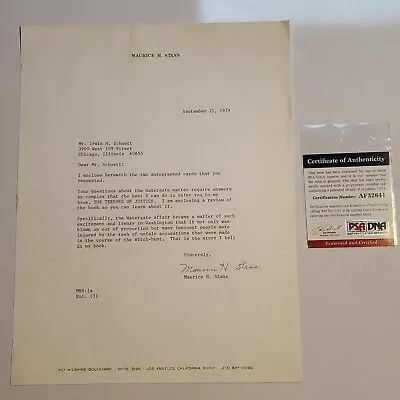 Maurice Stans Watergate Autograph PSA DNA Signed Auto Richard Nixon Scandal 1 • $179