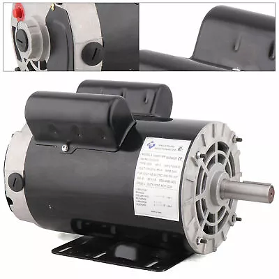 5 HP 7/8  Shaft 3450 RPM Single Phase Air Compressor Duty Electric Motor • $179.55