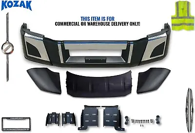 Bumper Set W/o Foglight Holes + Air Flow Deflector Set +Brackets Volvo VNL 2018+ • $1599.99