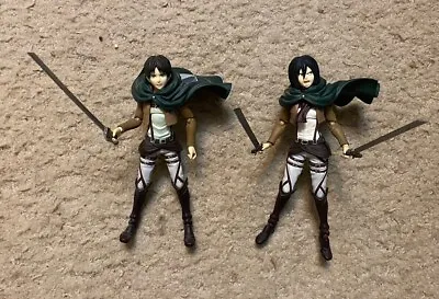 Figma AOT Attack Titan Mikasa Eren Loose Toy Rare 5” Anime Action Figure Lot • $60