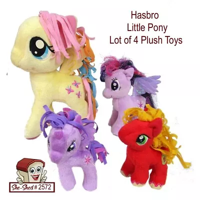 My Little Pony Lot Of 4 Multicolor Hasbro Plush Toys -used- Very Clean • $14.95