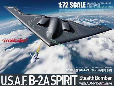 Collect Model UA72214 1/72 USAF B-2A Spirit Stealth Bomber With AGM-158 Missile • $124.04