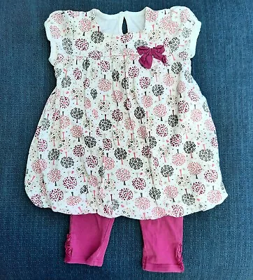 Girls Outfit 12-18 Months Dress Tunic Leggings George Asda Pink/purple  • £2.50