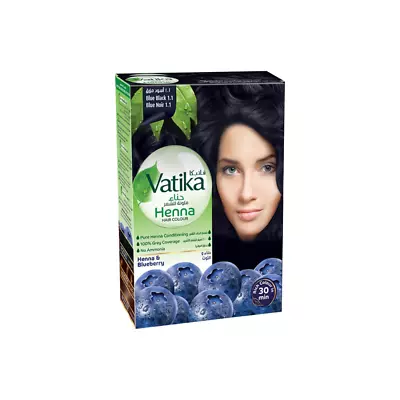 Vatika Henna Hair Colour Henna & Blueberry (6x10g) Sachet • $12