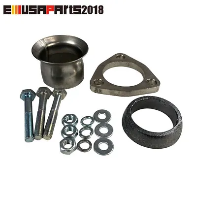 EMUSA 2 1/4  Semi-Direct Fit Exhaust Flared Y Pipe Triangle Flange Repair Kit • $34.99