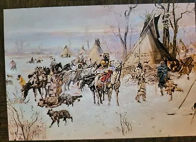  Indian Hunter's Return  Charles Marion Russell Helena Montana Art Postcard 4X6 • $4.74
