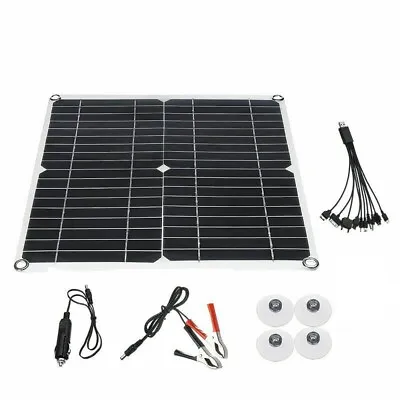 Outdoor Portable Solar Panel Kits 80W Fit For Car Van Boat Caravan Camper • £27.59