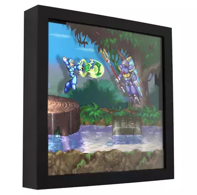 Mega Man X4 - 3D Shadow Box (9  X 9 ) Wall Art For Gamers • $67