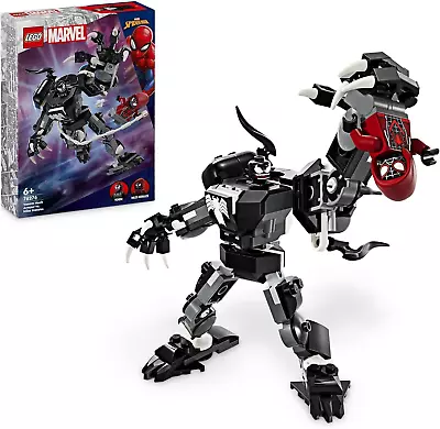LEGO® Super Heroes Marvel Venom Mech Armour Vs. Miles Morales 76276 Posable Acti • $36.99
