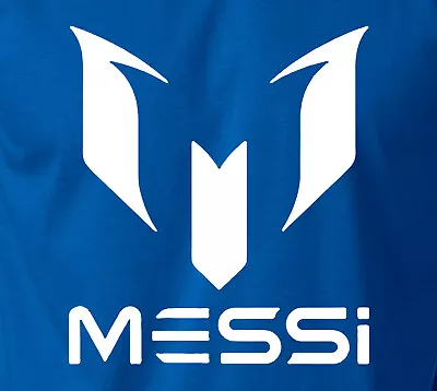 MESSI Logo T-Shirt Argentina Barcelona FCB #10 Leo Football Soccer On Tee • $20.95