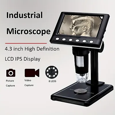 4.3  Coin Microscope 2023 New LCD Digital Microscope 1000x 960P Resoulution • $30.97