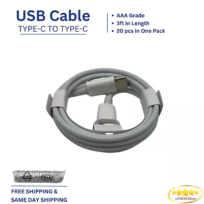 3ft 20x Lot Of USB-C To USB-C Cable Charging Cord Type C Charger Wholesale Bulk • $14.99