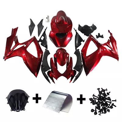 Red Black Fairings For 2006 2007 Suzuki GSXR600 GSXR750 Injection Bodywork Kit • $399.95