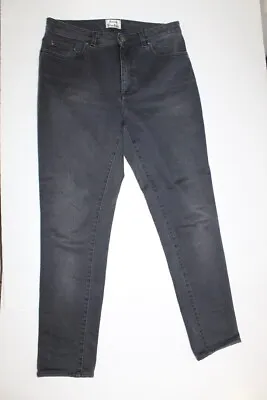 Womens Acne Studios Pin High Rise In Tar Grey Gray Washed Out Jeans Size 32 X 28 • $48.99