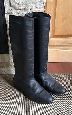 Vintage Marc Alpert Riding 9M Black Leather Women's Boots • $124.99