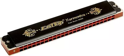 East Top 24 Holes Tremolo Harmonica Key Of C Tremolo Mouth Organ Harmonica US • $28.85