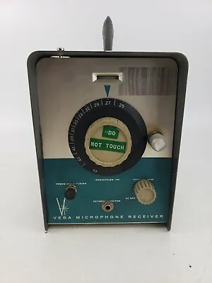 Vintage Vega-Mike Microphone FM Wireless Receiver Tube Audio 1960's 01-0003I #2 • $89.96