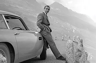 James Bond & 007 - Movie Poster (Sean Connery & Aston Martin Db5) • $12.99