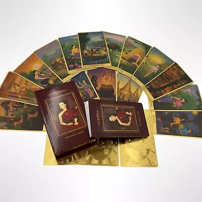 Gold Tarot Gold Foil Thai Chata Oracle Cards (50 Cards) With Book And Box • £34.99