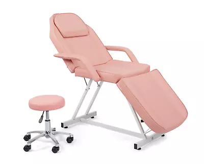 New Adjustable Portable Medical Dental Chair W/stool Combination Pink • $330