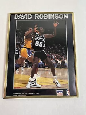 Rare Vintage 1990 Starline 8x10 Framed DAVID ROBINSON Spurs Poster Photo NBA VGC • $18.59