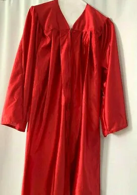  Red Shiny Graduation  Gown Oak Hall And Some Generic • $14.94