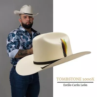 Men's Hats Tombstone 1000X Carin Leon Straw Cowboy Hat Sombrero Vaquero Estilo • $99