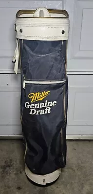 Vintage Miller Genuine Draft Beer Golf Bag Coyote White Black RARE • $125