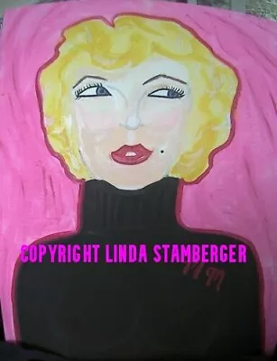 1950's Marilyn! Original POP ART Painting By Linda Stamberger! • $99.50