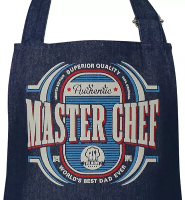 Men's Master Chef Denim BBQ Apron | One Size Fits Most • $32.38