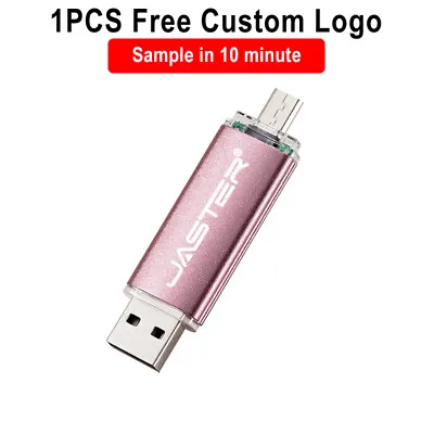 Free Logo USB Flash Drive 64GB Pen Drive Micro Memory Stick OTG U Disk Metal • $4.07